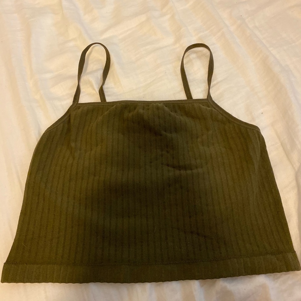 Olive green tank top